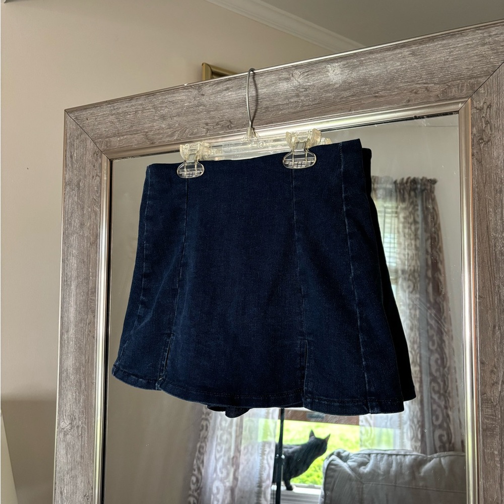 Denim High Rise Mini Skirt